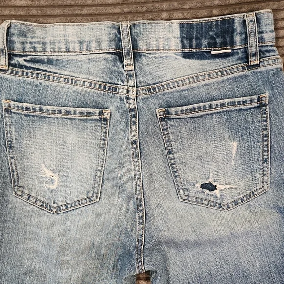 Daze Light Blue Distressed Flare Jeans - Picture 4 of 11